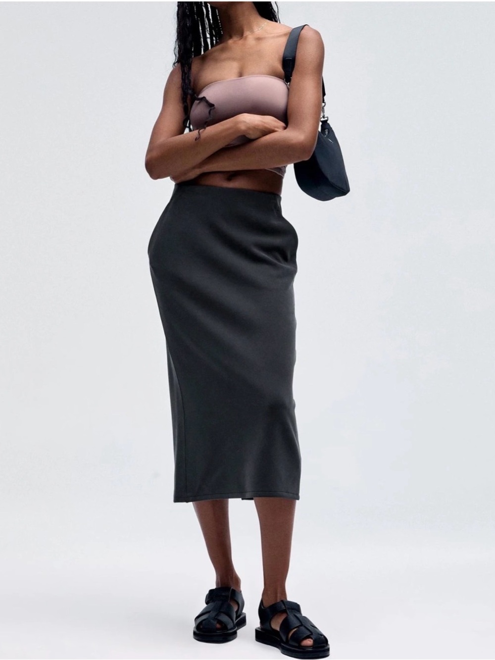 lululemon Softstreme black High-Rise Midi Skirt - size 2